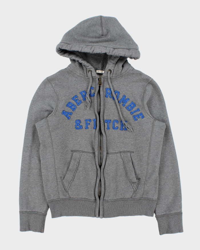 Vintage Y2K 00s Abercrombie & Fitch Muscle Fit Heavyweight Zip-Up Hoodie - M