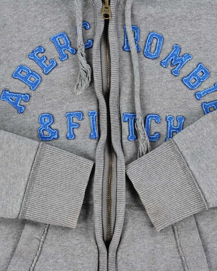 Vintage Y2K 00s Abercrombie & Fitch Muscle Fit Heavyweight Zip-Up Hoodie - M