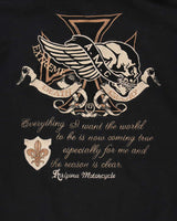 Vintage Y2K 00s Flagstaff A.M.C Motorcycle Heavyweight Stow Away Zip-Up Hoodie - XXXL