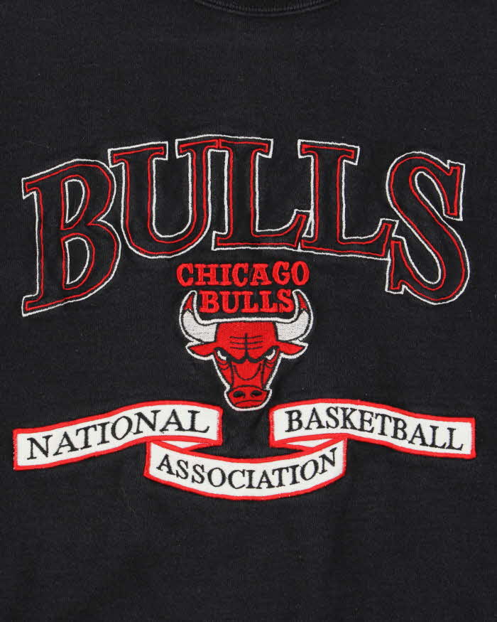 Vintage 1990s Logo Athletic Chicago Bulls Embroidered Made In USA Crewneck Sweatshirt - S