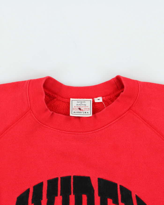 Vintage 1990s Avirex Embroidered Spell-Out Crewneck Sweatshirt - M