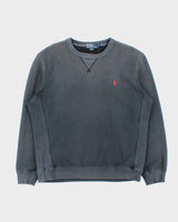 Vintage Y2K 00s Polo Ralph Lauren Faded Navy Classic Crewneck Sweatshirt - L