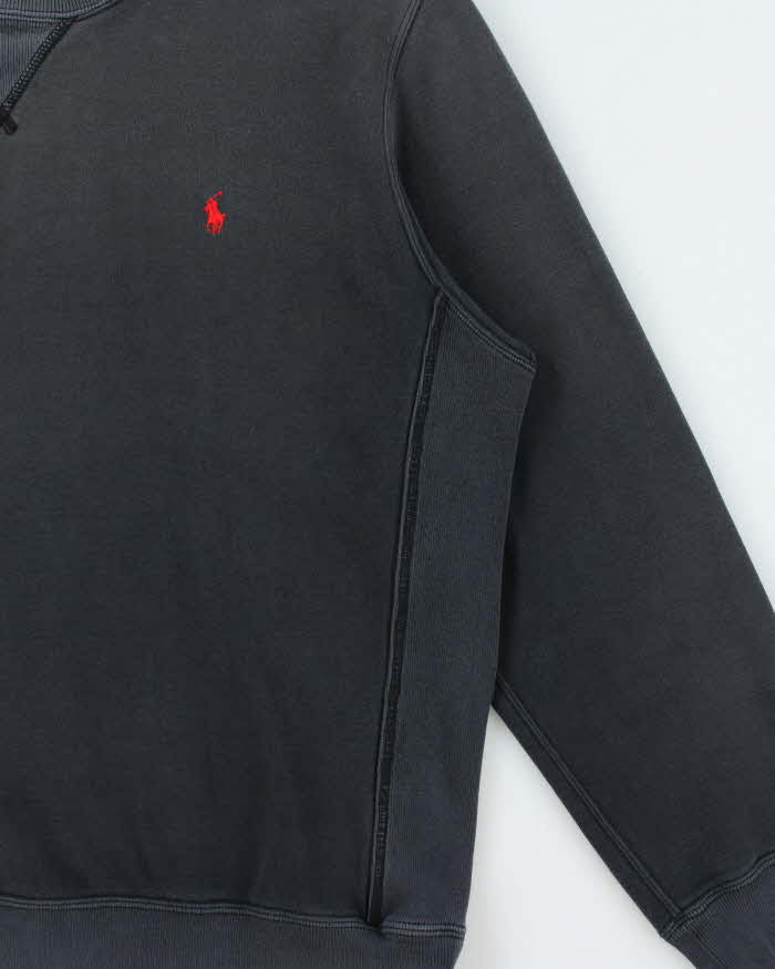 Vintage Y2K 00s Polo Ralph Lauren Faded Navy Classic Crewneck Sweatshirt - L