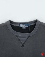 Vintage Y2K 00s Polo Ralph Lauren Faded Navy Classic Crewneck Sweatshirt - L
