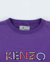 Vintage 1990s Kenzo Jeans Embroidered Crewneck Sweatshirt - M