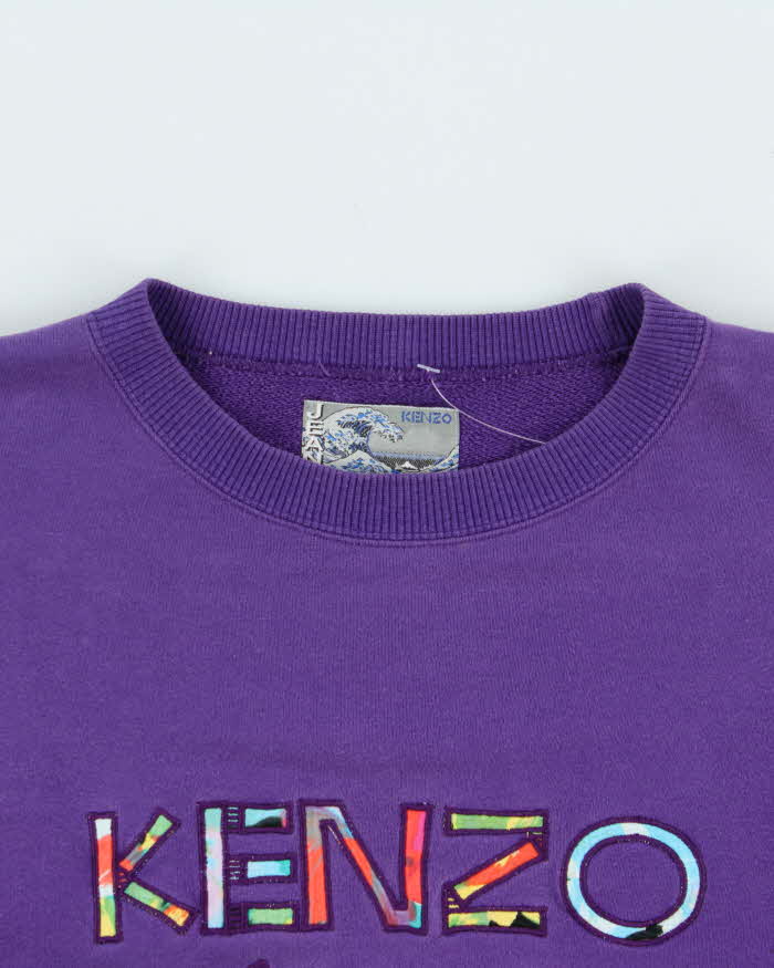Vintage 1990s Kenzo Jeans Embroidered Crewneck Sweatshirt - M