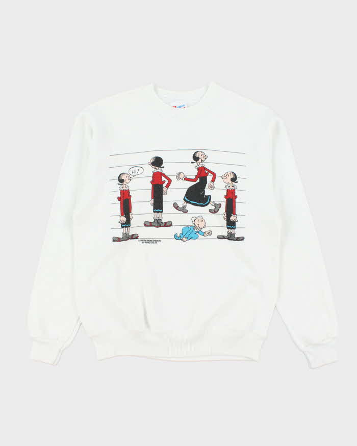 Vintage 1994 Hanes 'Olive Oil' Popeye Crewneck Sweatshirt - M