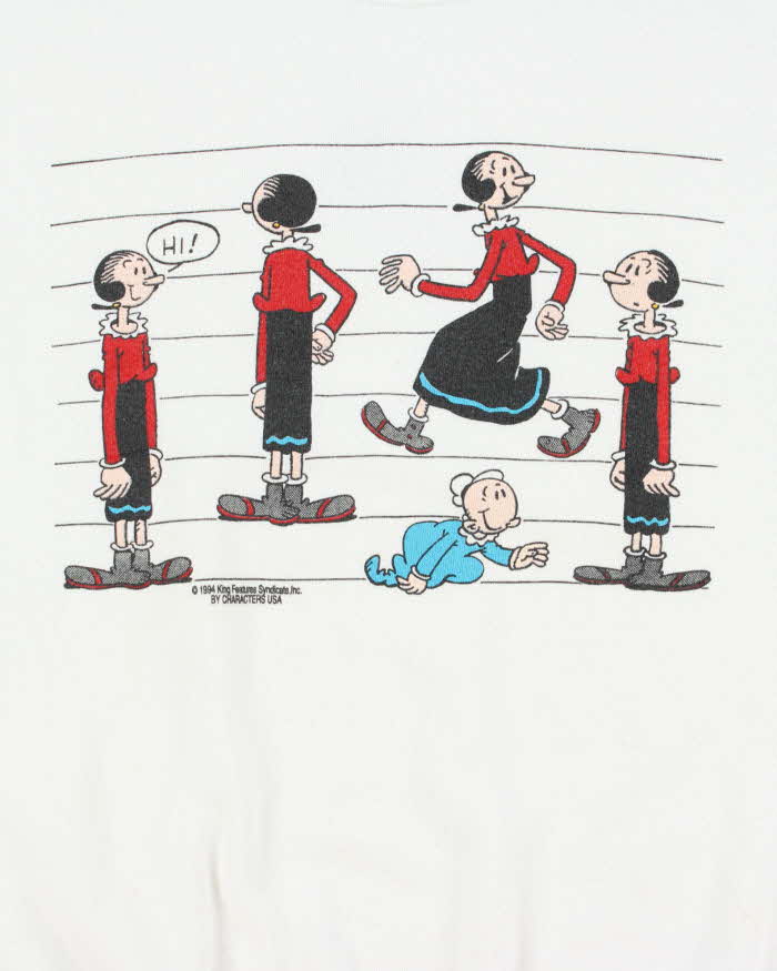 Vintage 1994 Hanes 'Olive Oil' Popeye Crewneck Sweatshirt - M