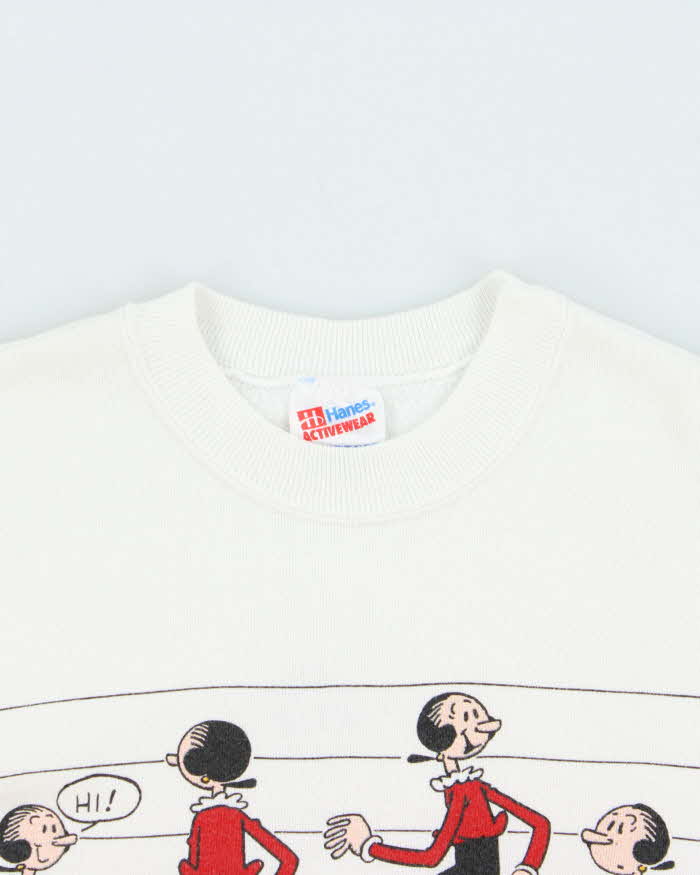 Vintage 1994 Hanes 'Olive Oil' Popeye Crewneck Sweatshirt - M