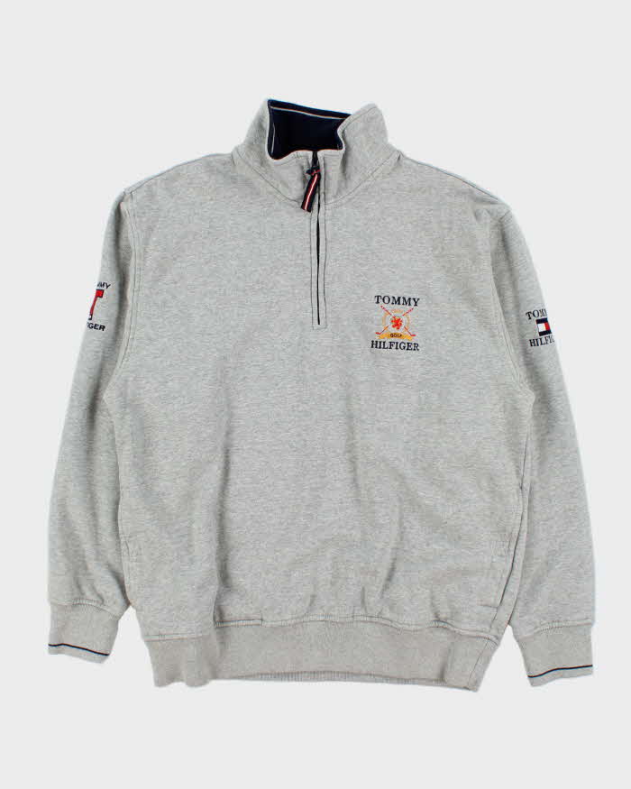 Vintage Y2K 00s Tommy Hilfiger Golf Quarter-Zip Sweatshirt - M