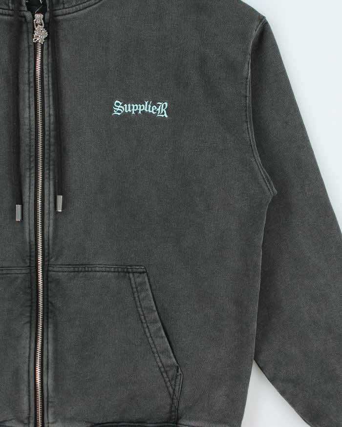 Supplier Japan Rhinestone Cross Heavyweight Full-Zip Hoodie - M