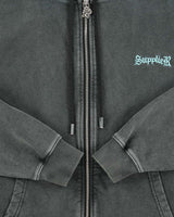 Supplier Japan Rhinestone Cross Heavyweight Full-Zip Hoodie - M