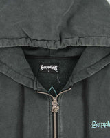 Supplier Japan Rhinestone Cross Heavyweight Full-Zip Hoodie - M