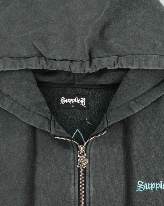 Supplier Japan Rhinestone Cross Heavyweight Full-Zip Hoodie - M