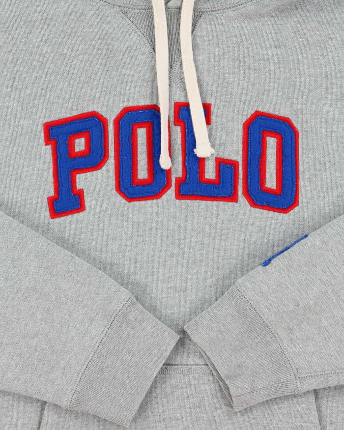 Vintage Polo Ralph Lauren Heavyweight Embroidered Spell Out Pullover Hoodie - L