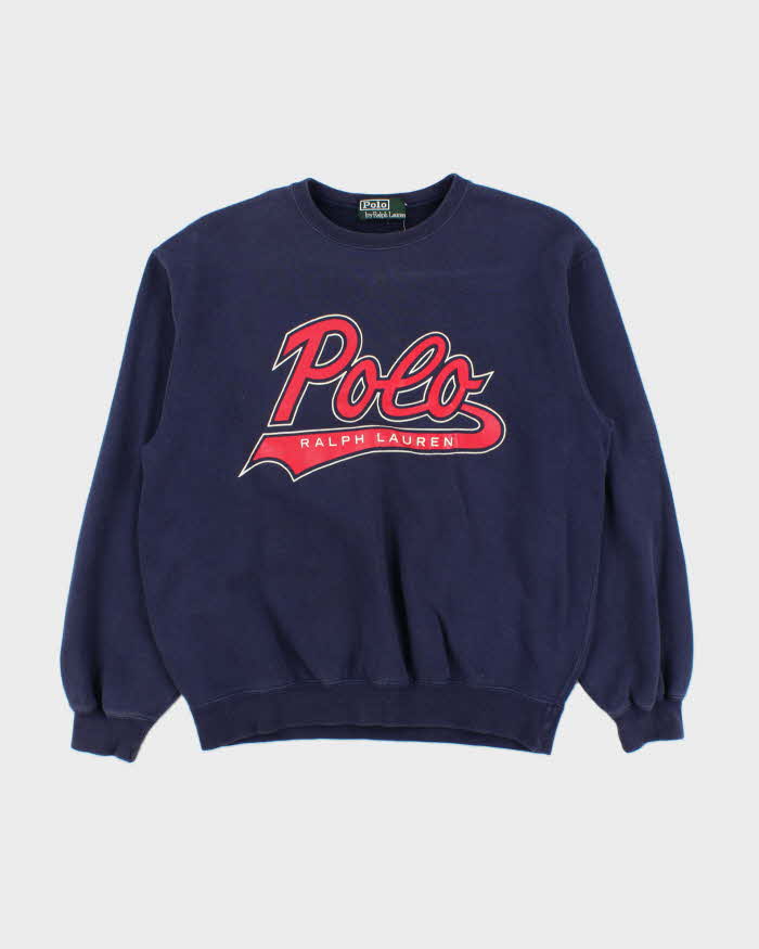 Vintage 1990s Polo Ralph Lauren Script Crewneck Sweatshirt - M