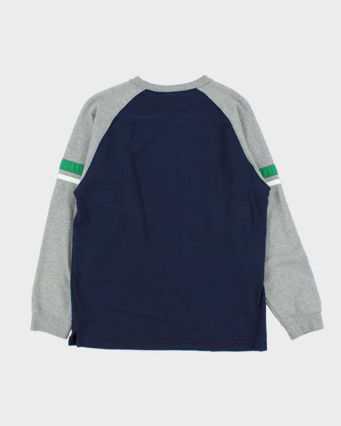 Vintage Y2K 00s Nike Spell Out Two-Tone Crewneck Sweatshirt - L