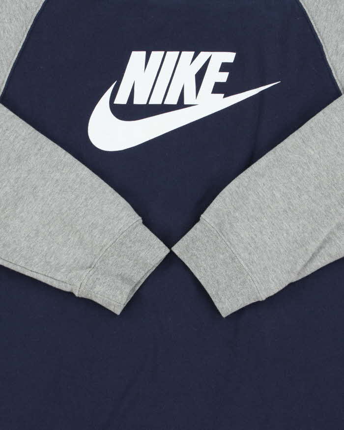 Vintage Y2K 00s Nike Spell Out Two-Tone Crewneck Sweatshirt - L