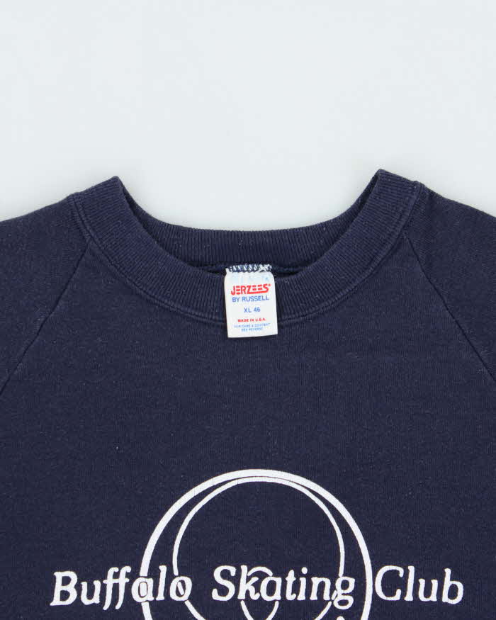 Vintage 1980s Russell Athletic Made In USA Buffalo Skating Club Crewneck Sweatshirt -XL