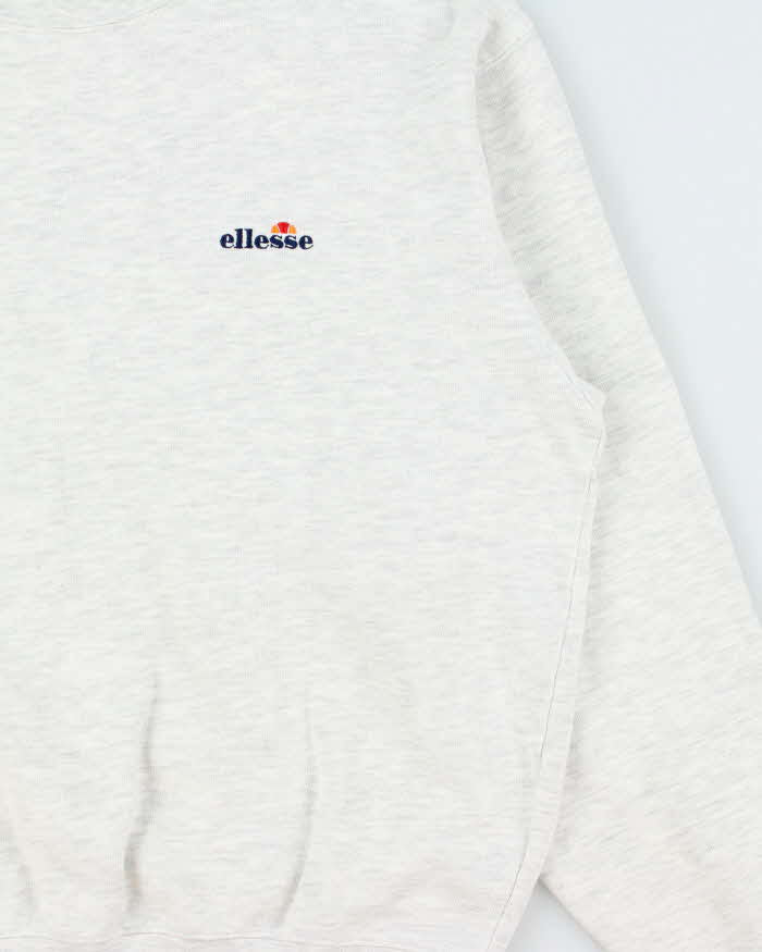 Vintage 1990s Ellesse Grey Marl Logo Crewneck Sweatshirt - L