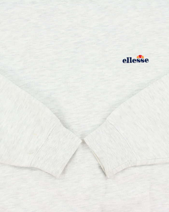 Vintage 1990s Ellesse Grey Marl Logo Crewneck Sweatshirt - L