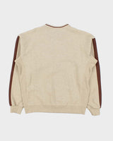 Puma Striped Sleeve Logo Crewneck Sweatshirt - M
