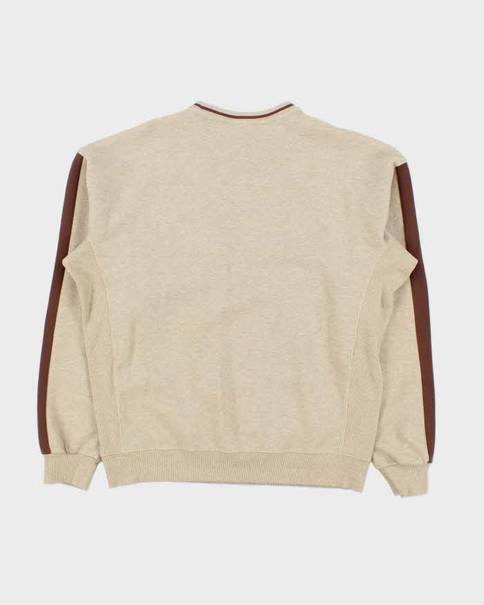 Puma Striped Sleeve Logo Crewneck Sweatshirt - M