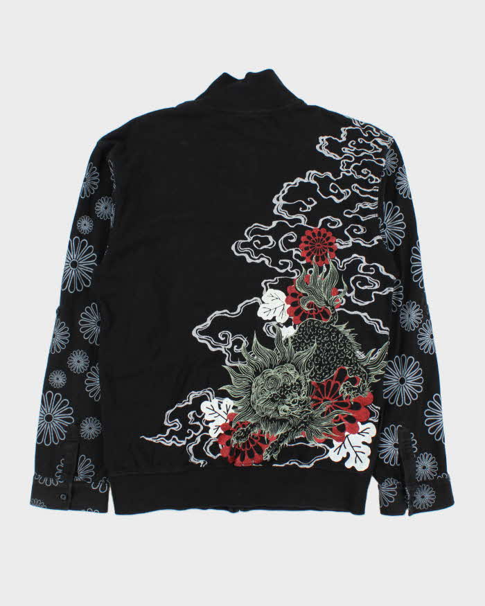 Vintage Y2K 00s Sukajan Japan Zip-Up Sweatshirt - L