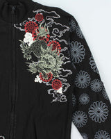 Vintage Y2K 00s Sukajan Japan Zip-Up Sweatshirt - L