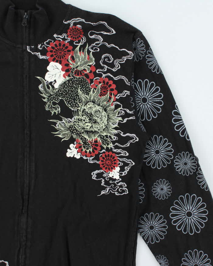 Vintage Y2K 00s Sukajan Japan Zip-Up Sweatshirt - L