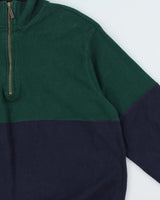 Vintage 1990s L.L.Bean Two-Tone Quarter-Zip Sweatshirt - L