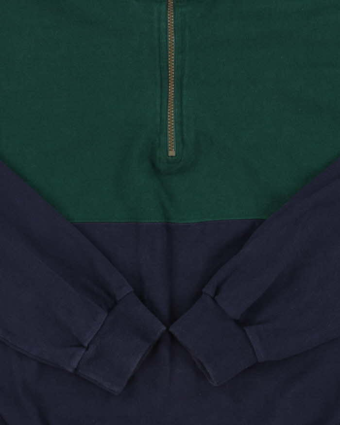 Vintage 1990s L.L.Bean Two-Tone Quarter-Zip Sweatshirt - L
