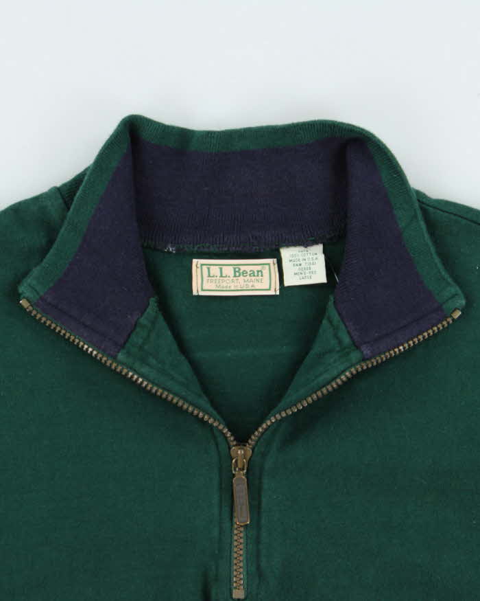 Vintage 1990s L.L.Bean Two-Tone Quarter-Zip Sweatshirt - L