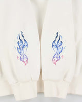 Vintage Y2K 00s Piko Hawaiian Longboard Wear Glitter Graphic Crewneck Sweatshirt - M