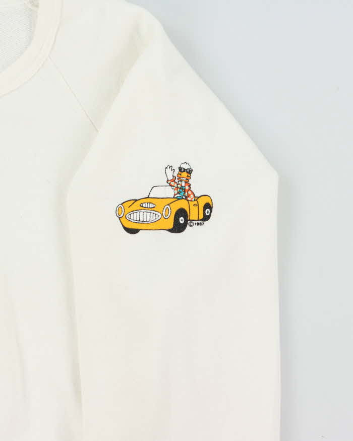 Vintage 1987 Duck Mania Graphic Crewneck Sweatshirt - L