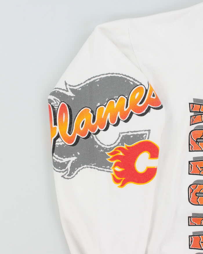 Vintage 1991 Bulletin Athletic Calgary Flames Graphic Crewneck Sweatshirt - L