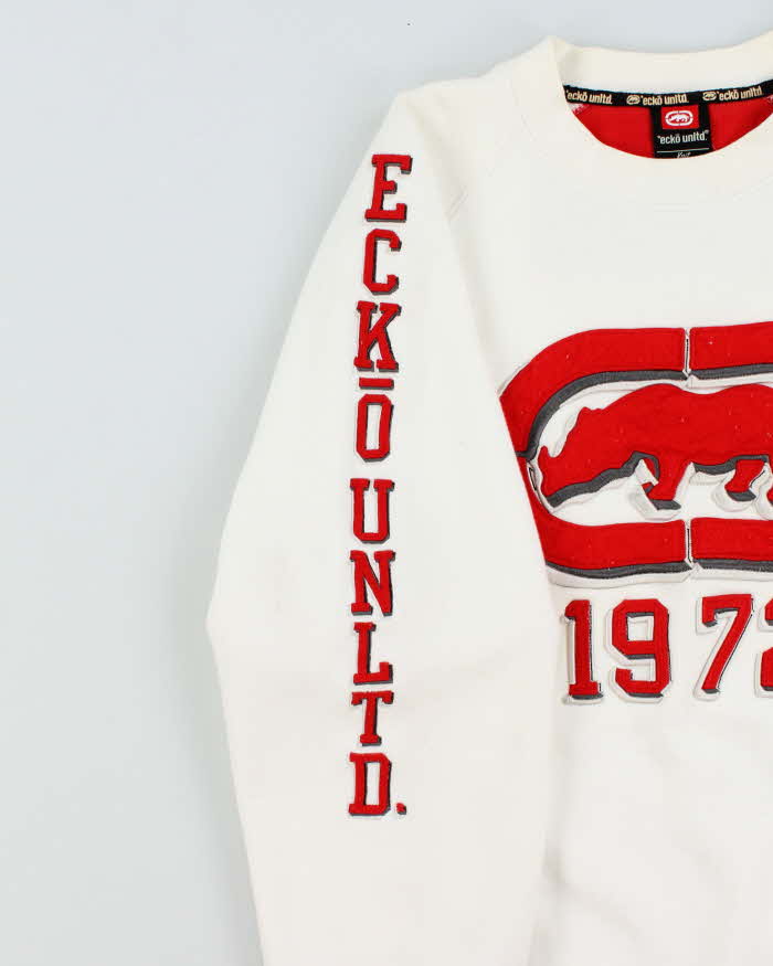 Vintage Y2K 00s Ecko UNLTD Embroidered Heavyweight Crewneck Sweatshirt - L