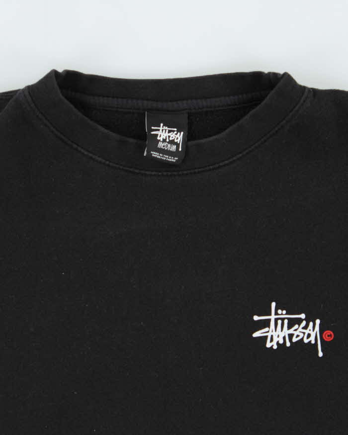 Vintage Stussy Big Logo Crewneck Sweatshirt - M