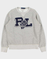 Vintage Polo Ralph Lauren Ath Dept.67 Grey Marl Crewneck Sweatshirt - XL