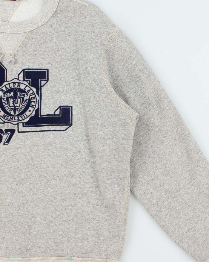 Vintage Polo Ralph Lauren Ath Dept.67 Grey Marl Crewneck Sweatshirt - XL