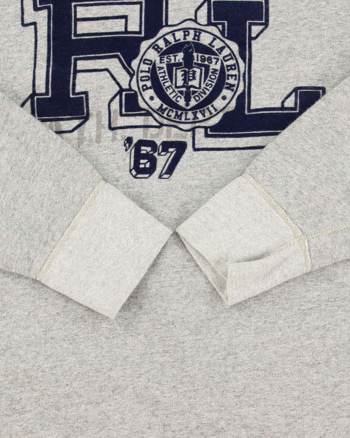 Vintage Polo Ralph Lauren Ath Dept.67 Grey Marl Crewneck Sweatshirt - XL