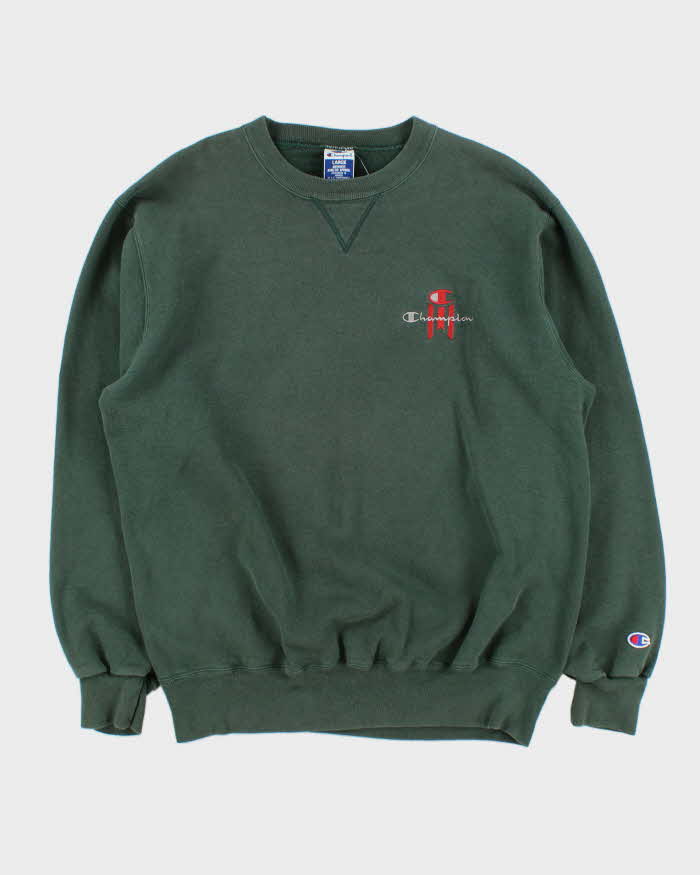 Vintage 1990s Champion Embroidered Crewneck Sweatshirt - L