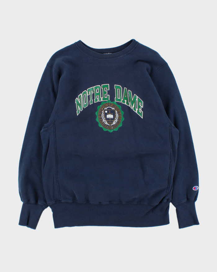 Vintage 1990s Champion Reverse Weave Notre Dame Crewneck Sweatshirt - L