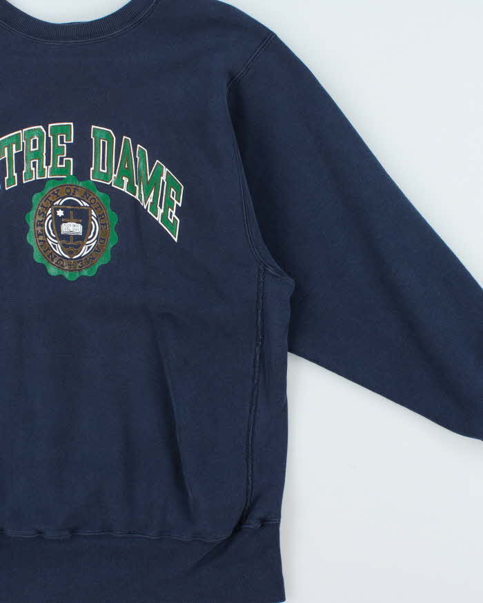 Vintage 1990s Champion Reverse Weave Notre Dame Crewneck Sweatshirt - L