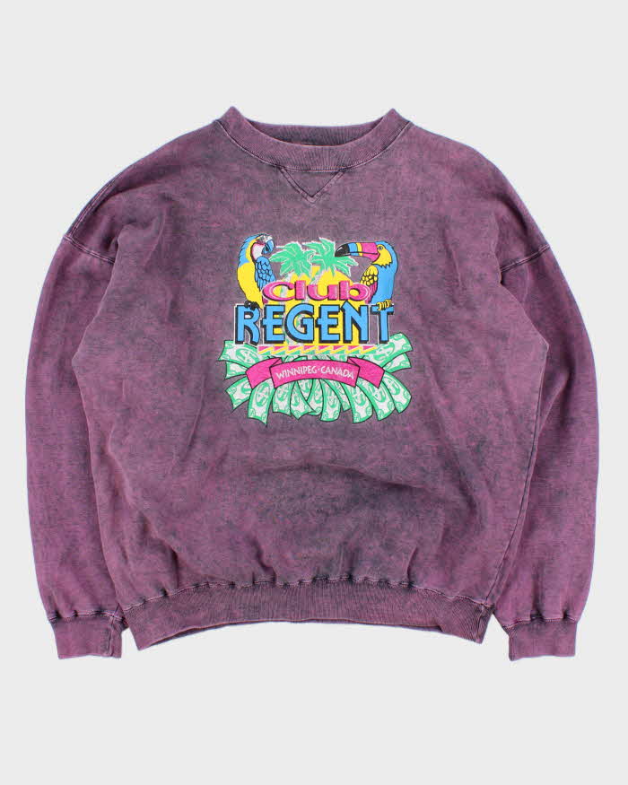 Vintage 1990s Club Regent Acid Wash Crewneck Sweatshirt - L