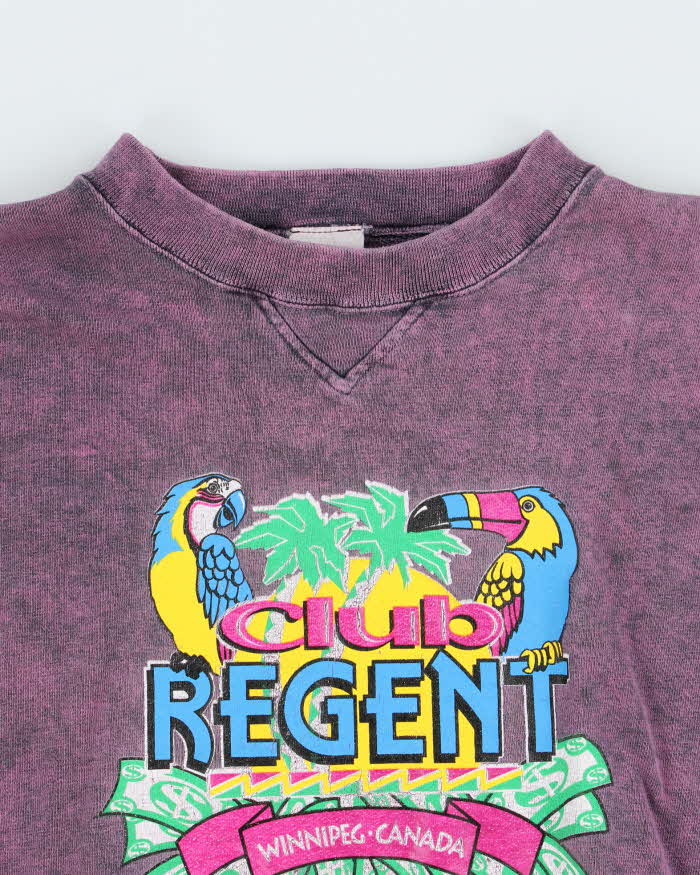 Vintage 1990s Club Regent Acid Wash Crewneck Sweatshirt - L
