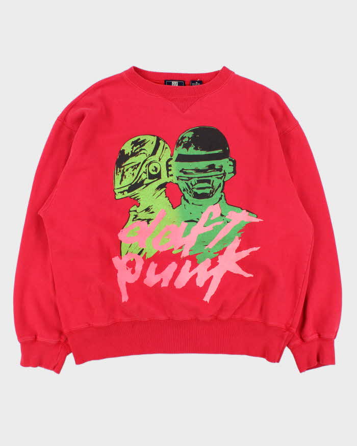 Vintage 1990s Gap Athletic Daft Punk Crewneck Sweatshirt - M