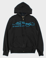 Vintage Y2k 00s Ed Hardy Embroidered Zip-up Hoodie - L