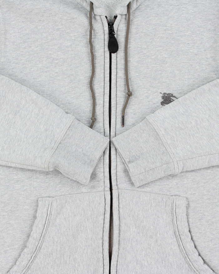 Vintage Y2K 00s Burberry Brit Nova Check Lined Heavyweight Full-Zip Hoodie - L