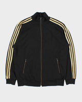 Vintage Y2K 00s Adidas Gold 3-Stripe Full-Zip Sweatshirt - XL